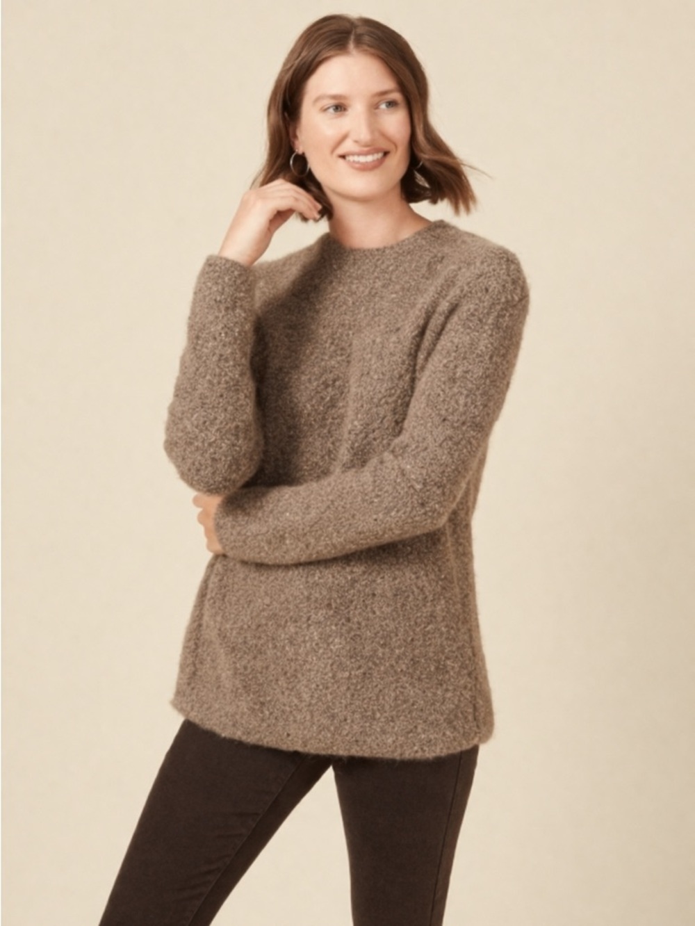 NWT  J. McLaughlin Alpaca Boucle Crewneck Sweater XS